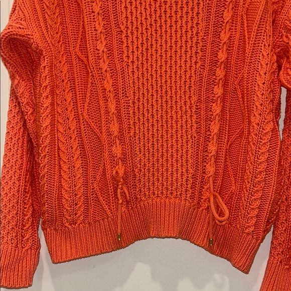 Lauren Lacing Cable-Knit Cotton Sweater - Picture 6 of 10